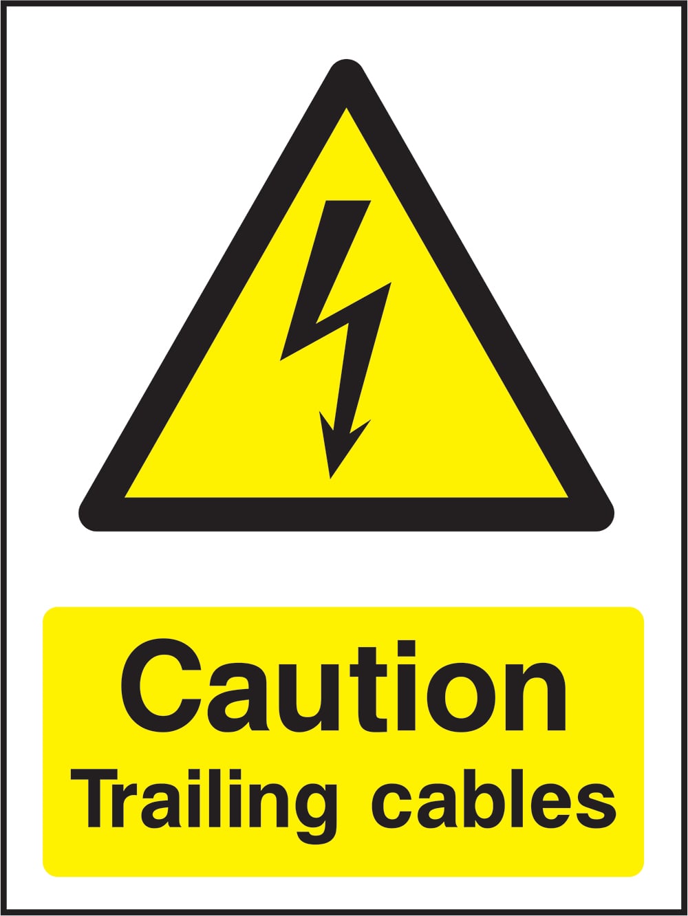 Signage: Caution Trailing Cables (ELEC1_0060)
