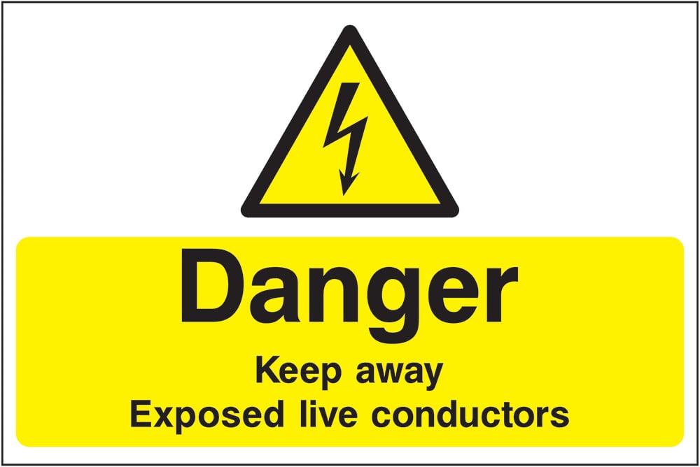 Signage: Danger Exposed Live Conductors (ELEC1_0064)