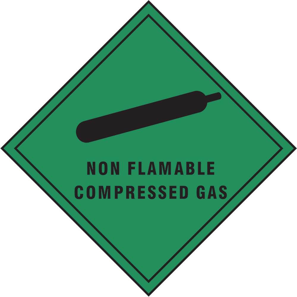 Signage: Non Flammable Compressed Gas (DANG0007)