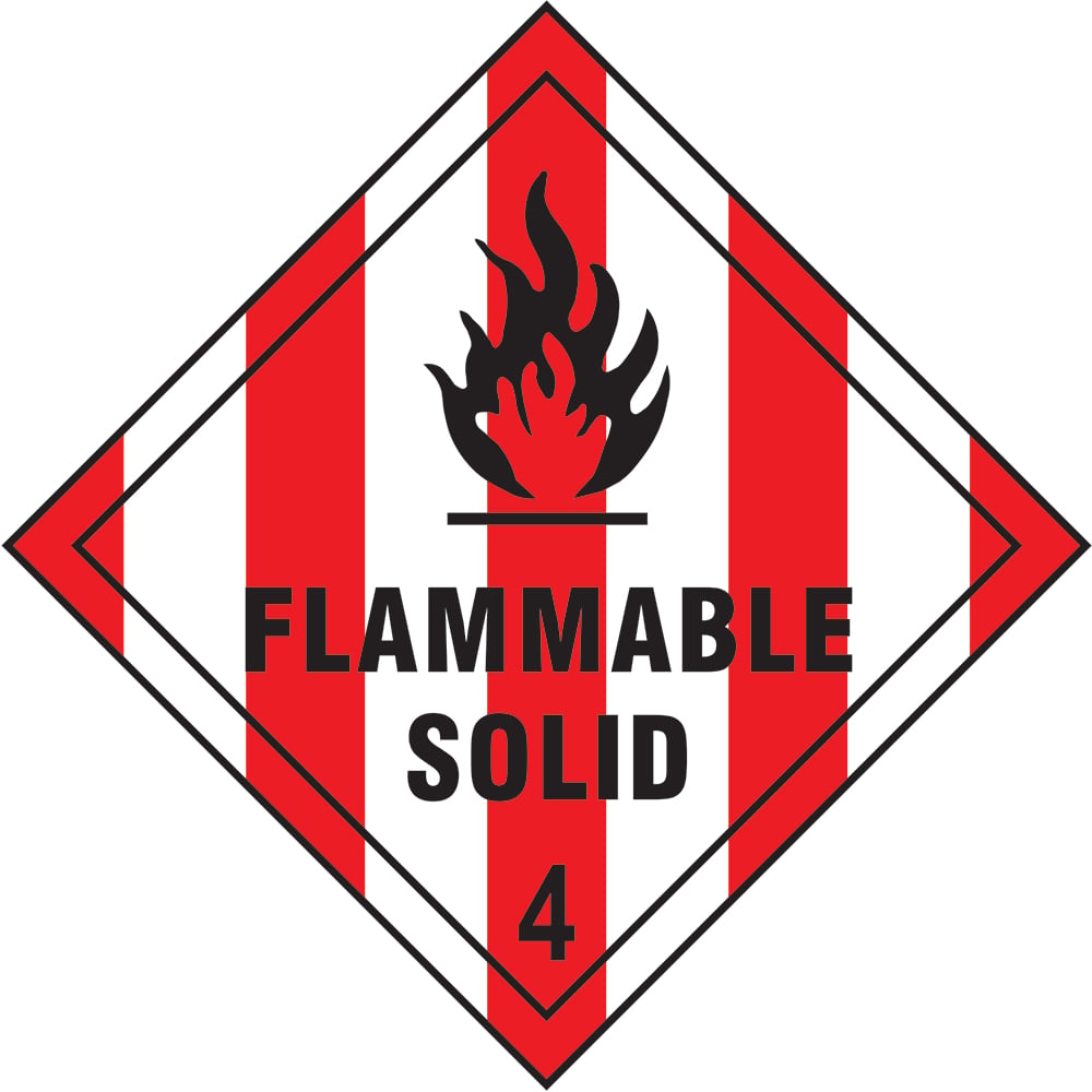Signage: Flammable Solid 4 (DANG0014)