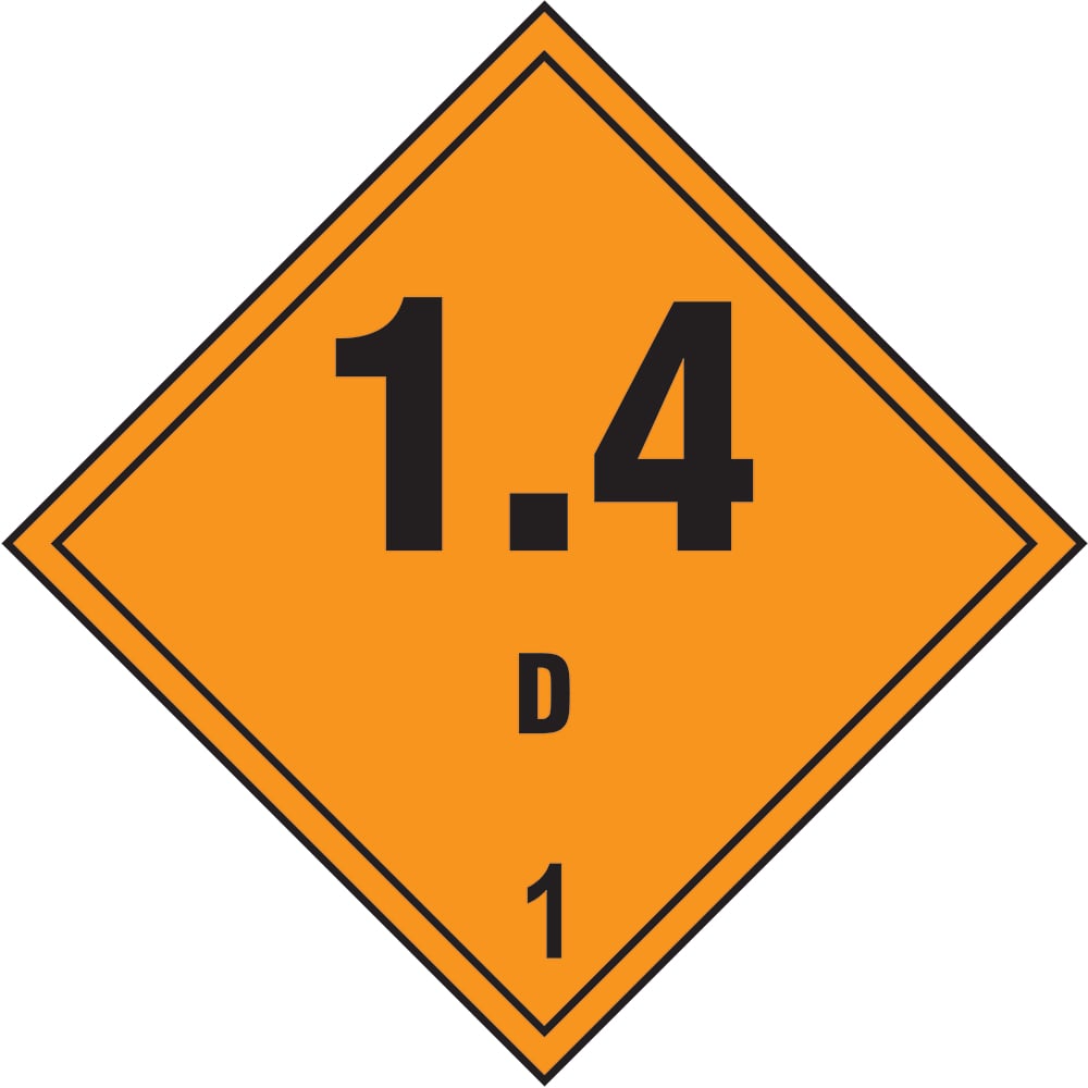 Signage: Explosives 1.4D (DANG0032)