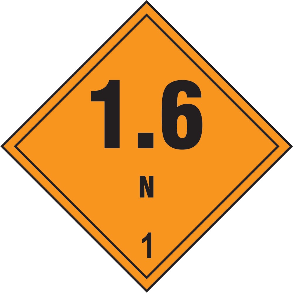 Signage: Explosives 1.6N (DANG0034)