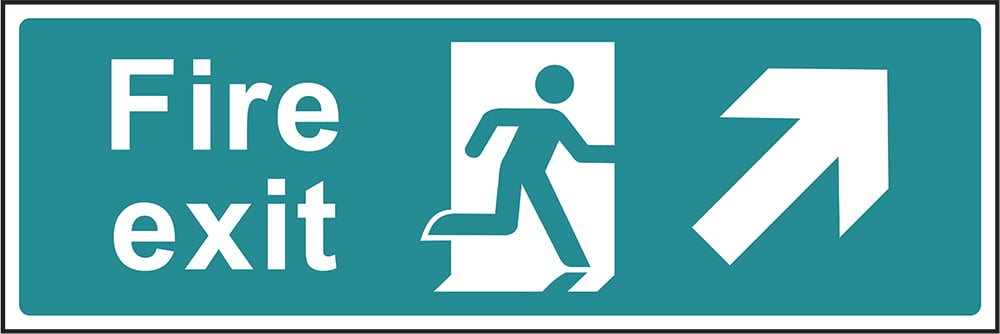 Signage: Fire Exit Up Right (EMER0002)