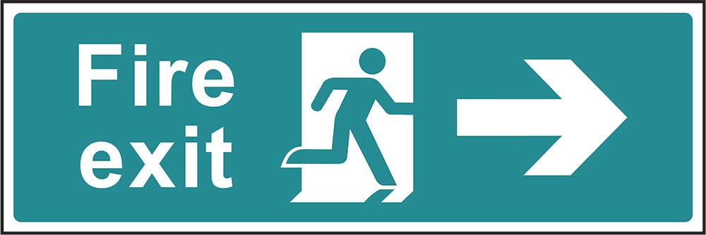 Signage: Fire Exit Right (EMER0004)