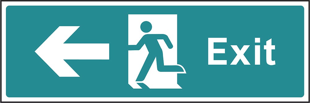 Signage: Exit Left (EMER0011)