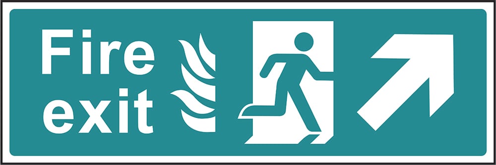 Signage: Fire Exit Up Right (EMER0018)