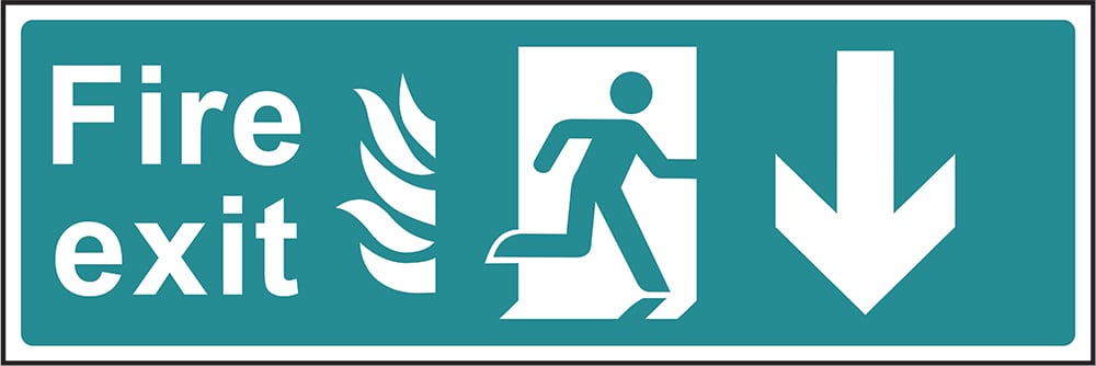 Signage: Fire Exit Down (EMER0024)