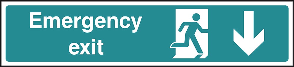 Signage: Emergency Exit Down (EMER0026)