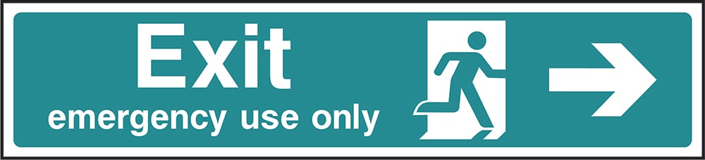 Signage: Exit Emergency Right (EMER0032)