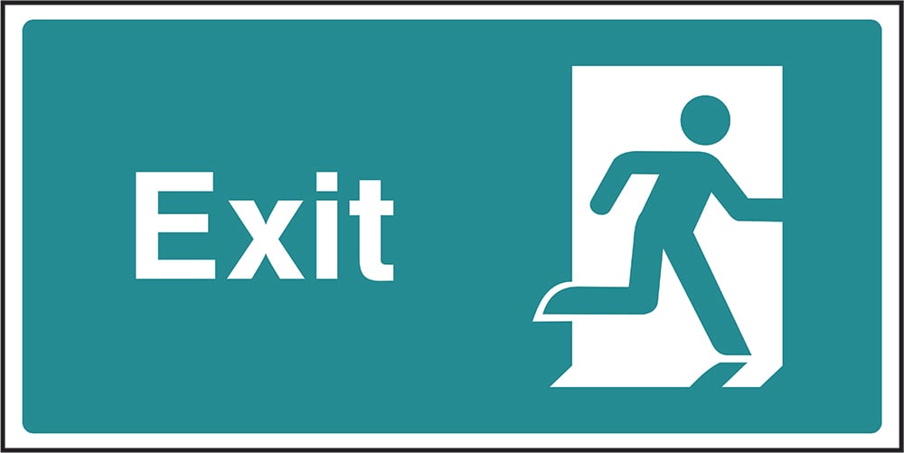 Signage: Exit Right (EMER0033)