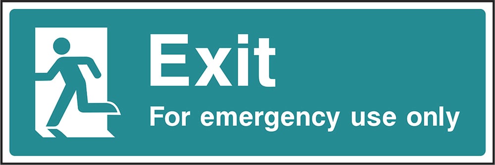 Signage: Exit For Emergency Use Only (EMER0045)