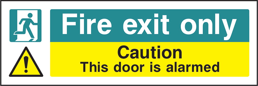 Signage: Fire Exit Only Alarmed (EMER0046)