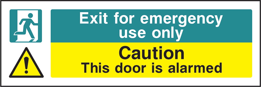 Signage: Exit For Emergency Use Only (EMER0047)