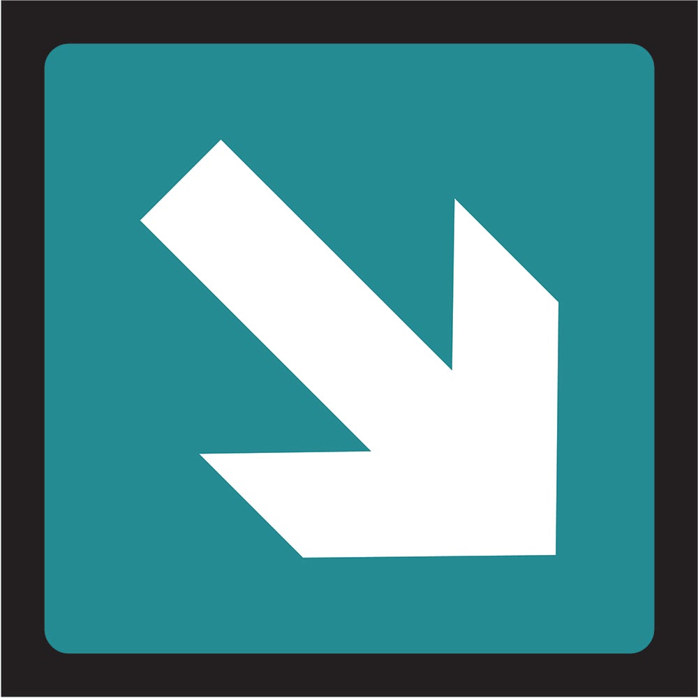 Signage: Fire Exit Down Right (EMER0052)