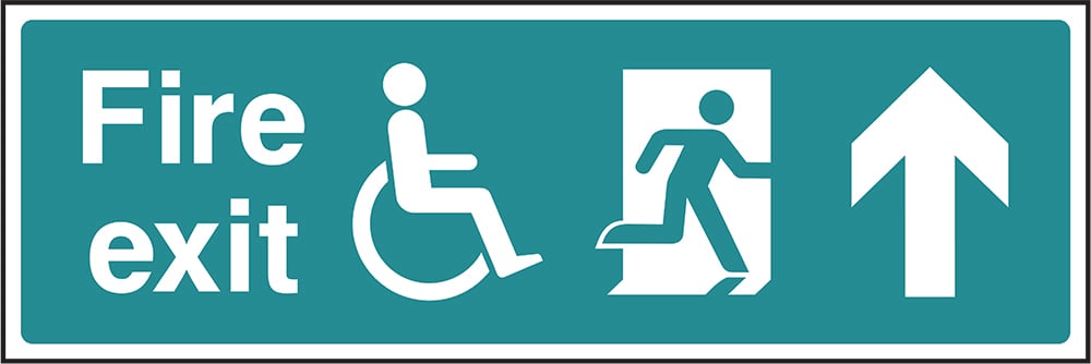 Signage: Fire Exit Accessible Up (EMER0069)
