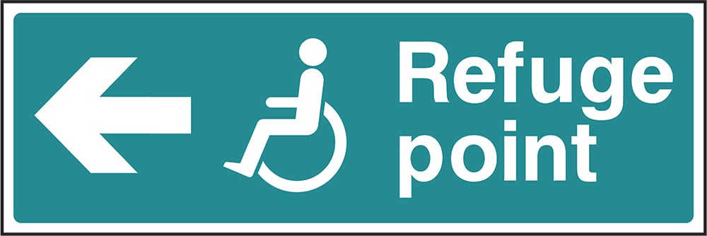 Signage: Refuge Point Left (EMER0071)
