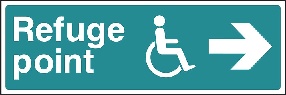 Signage: Refuge Point Right (EMER0072)