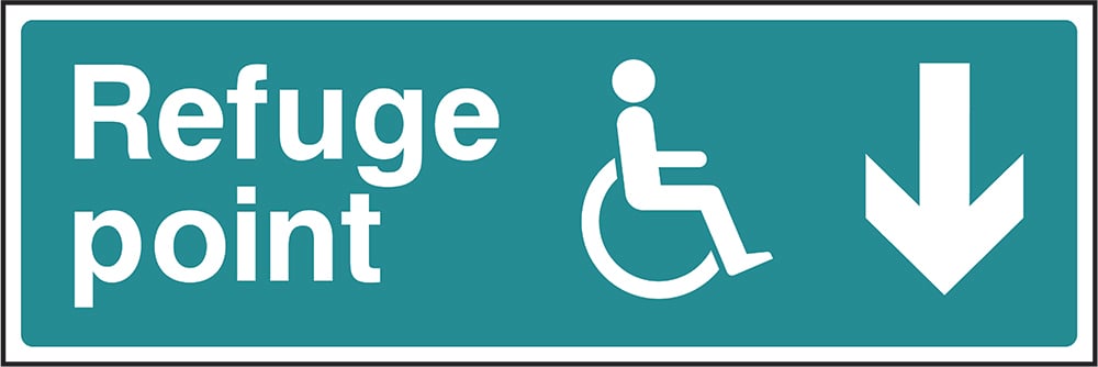 Signage: Refuge Point Down (EMER0074)