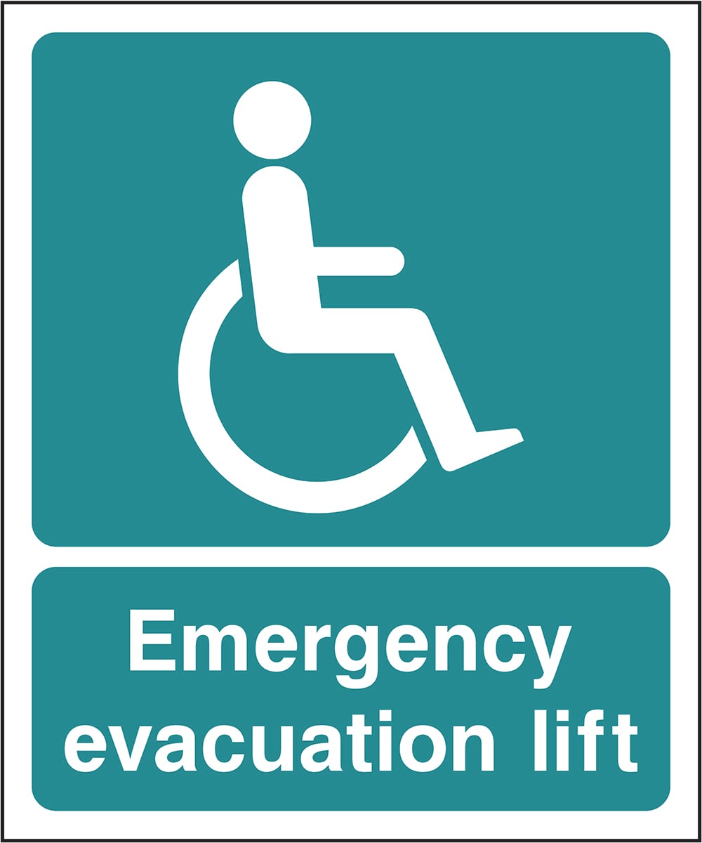 Signage: Emergency Evacuation Lift (EMER0080)