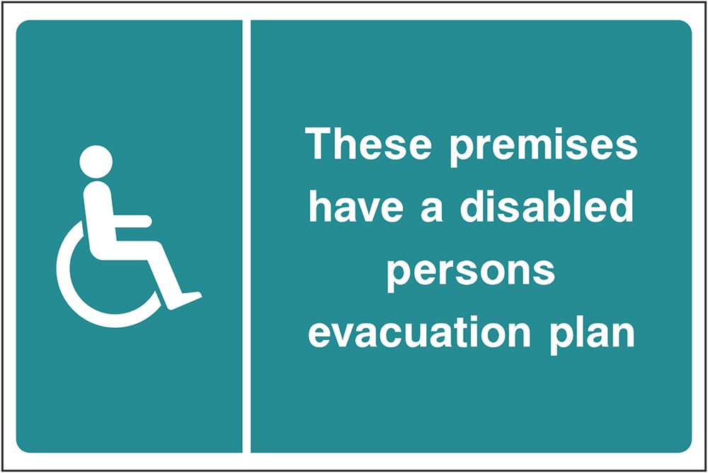 Signage: Disabled Persons Evacuation Plan (EMER0094)