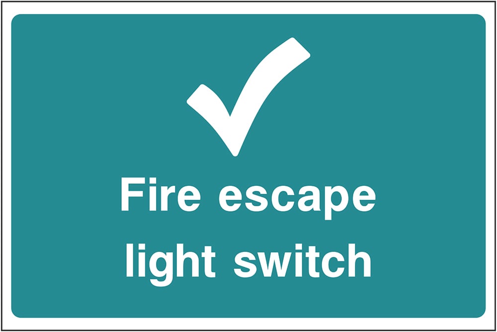 Signage: Fire Escape Light Switch (EMER0096)