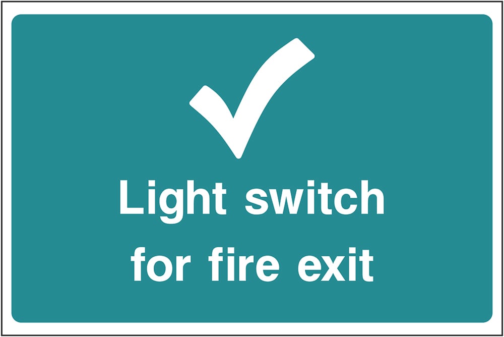 Signage: Light Switch For Fire Exit (EMER0097)