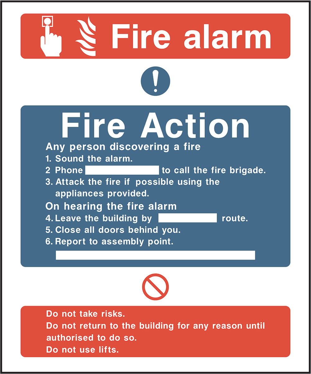 Signage: Fire Action Instructions (FACT0004)