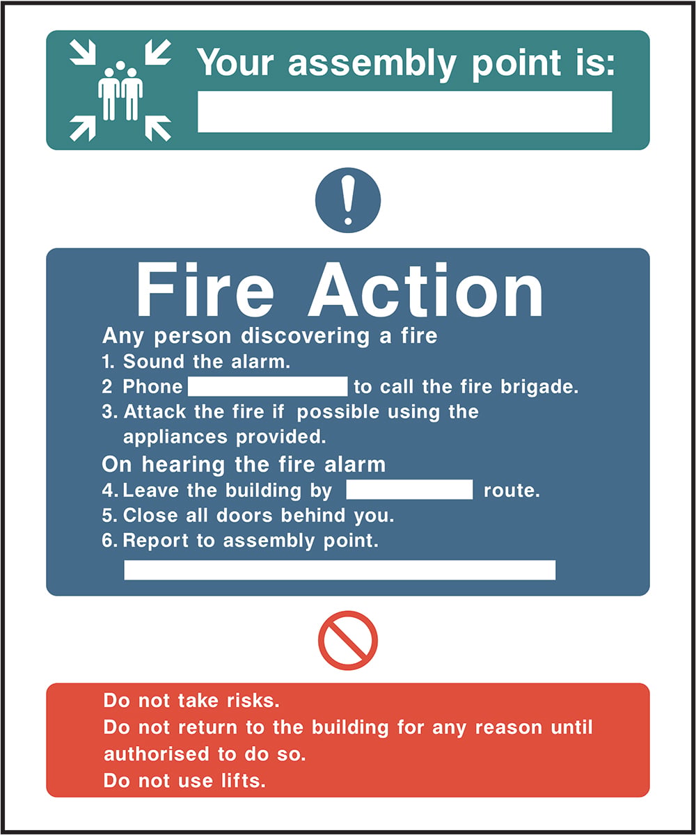 Signage: Fire Action Instructions (FACT0008)