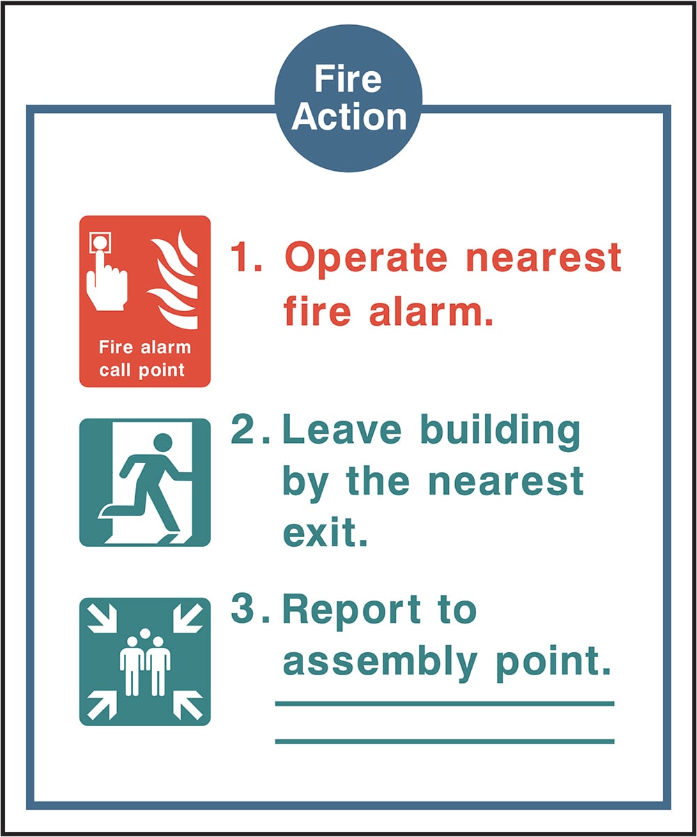 Signage: Fire Action Instructions (FACT0014)