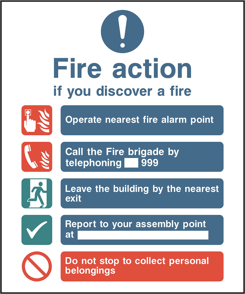 Signage: Fire Action Instructions (FACT0015)