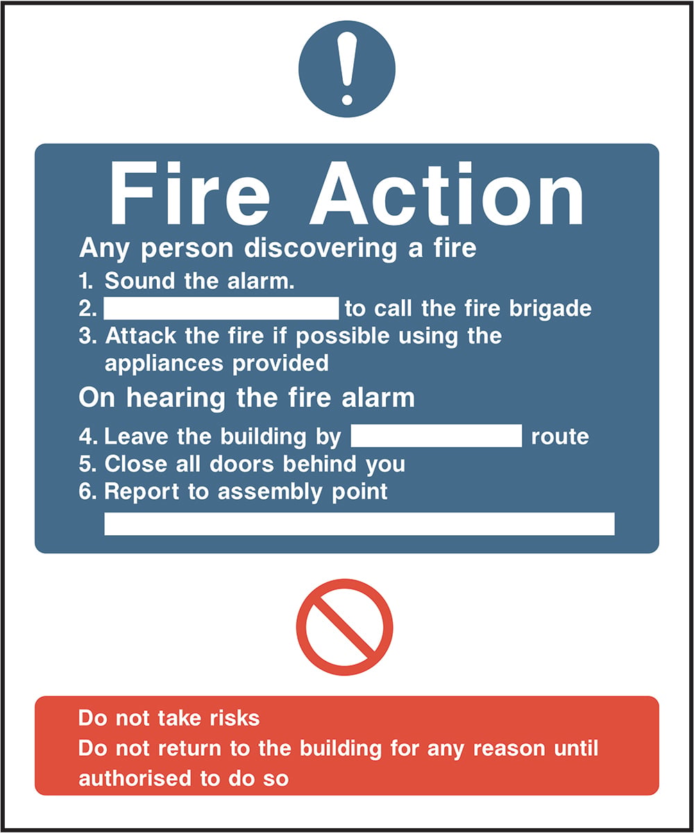 Signage: Fire Action (FACT0018)