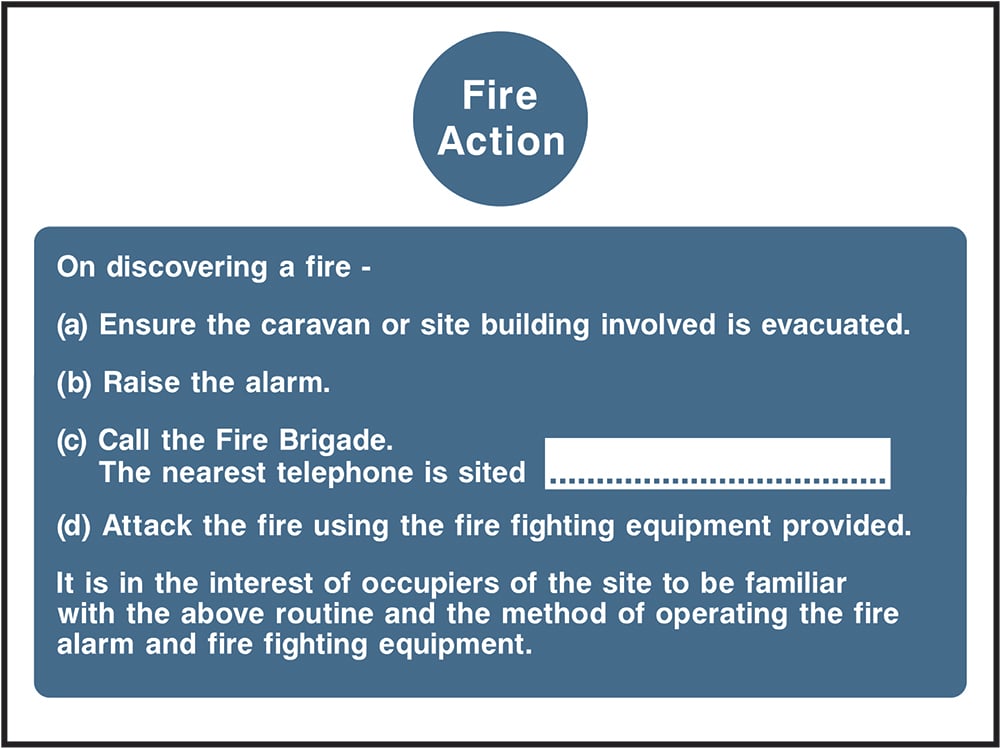 Signage: Fire Action Instructions (FACT0020)