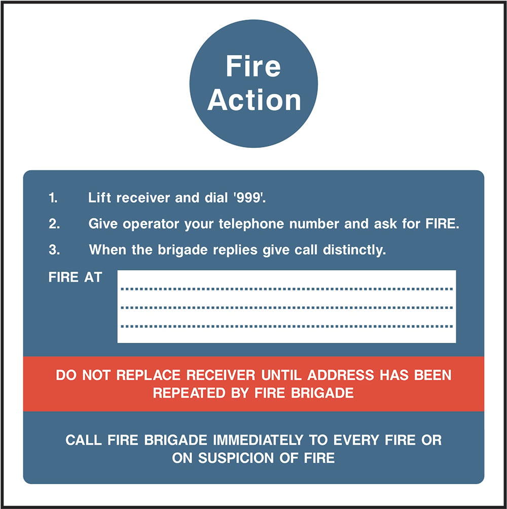 Signage: Fire Action (FACT0021)