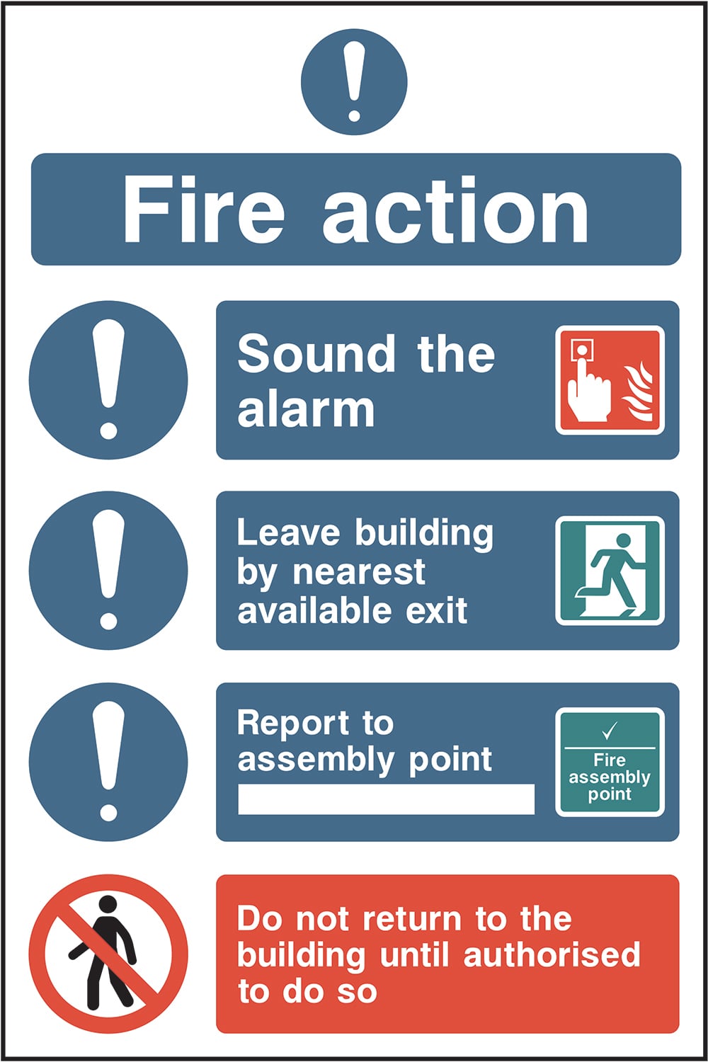 Signage: Fire Action Instructions (FACT0024)