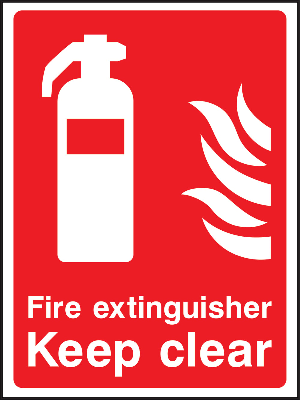 Signage: Fire Extinguisher Keep Clear (FEQP0004)
