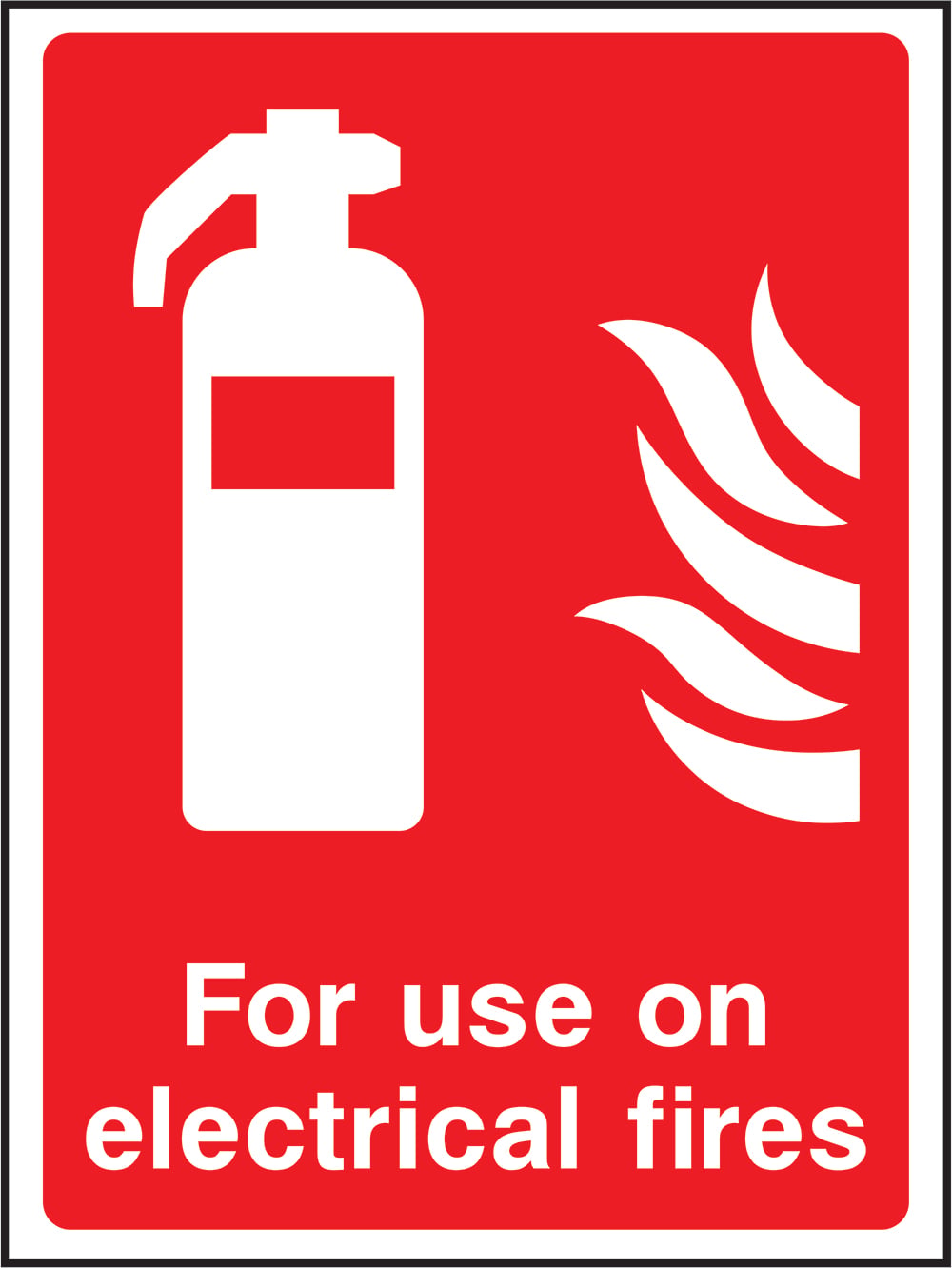 Signage: For Use On Electrical Fires (FEQP0015)