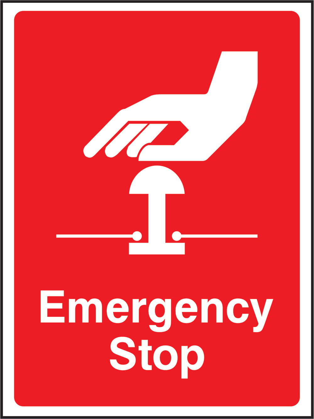 Signage: Emergency Stop (FEQP0020)