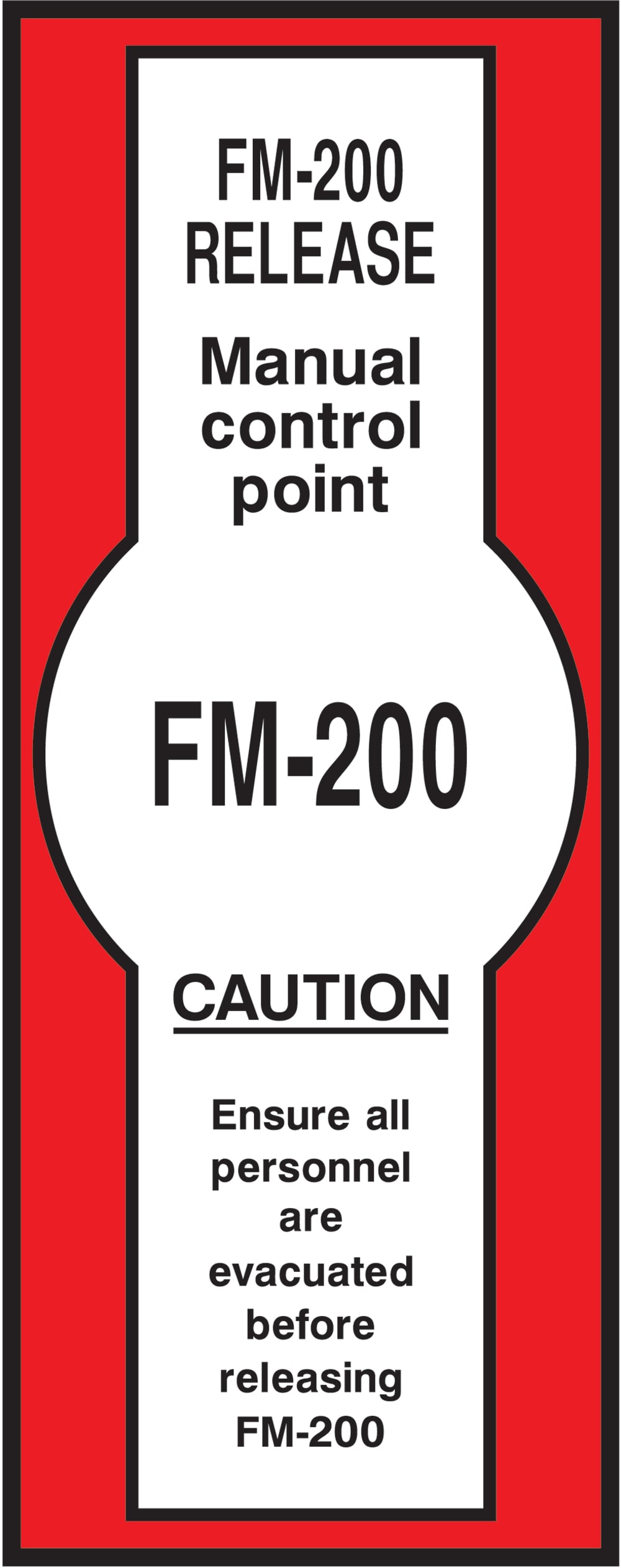 Signage: Fm-200 Release Manual Control Point (FEQP0023)