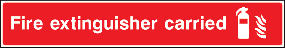 Signage: Fire Extinguisher Carried (FEQP0043)