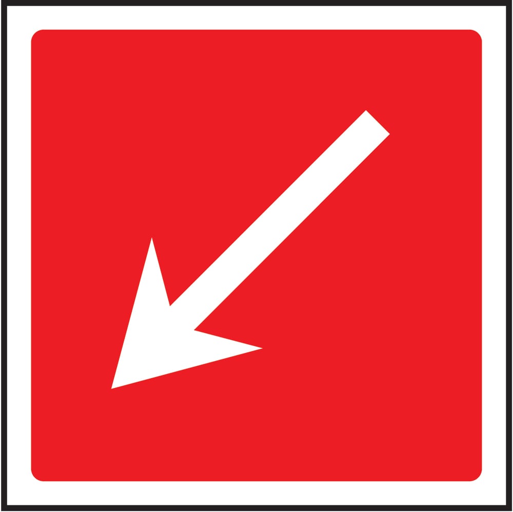 Signage: Fire Exit Down Left (FEQP0058)