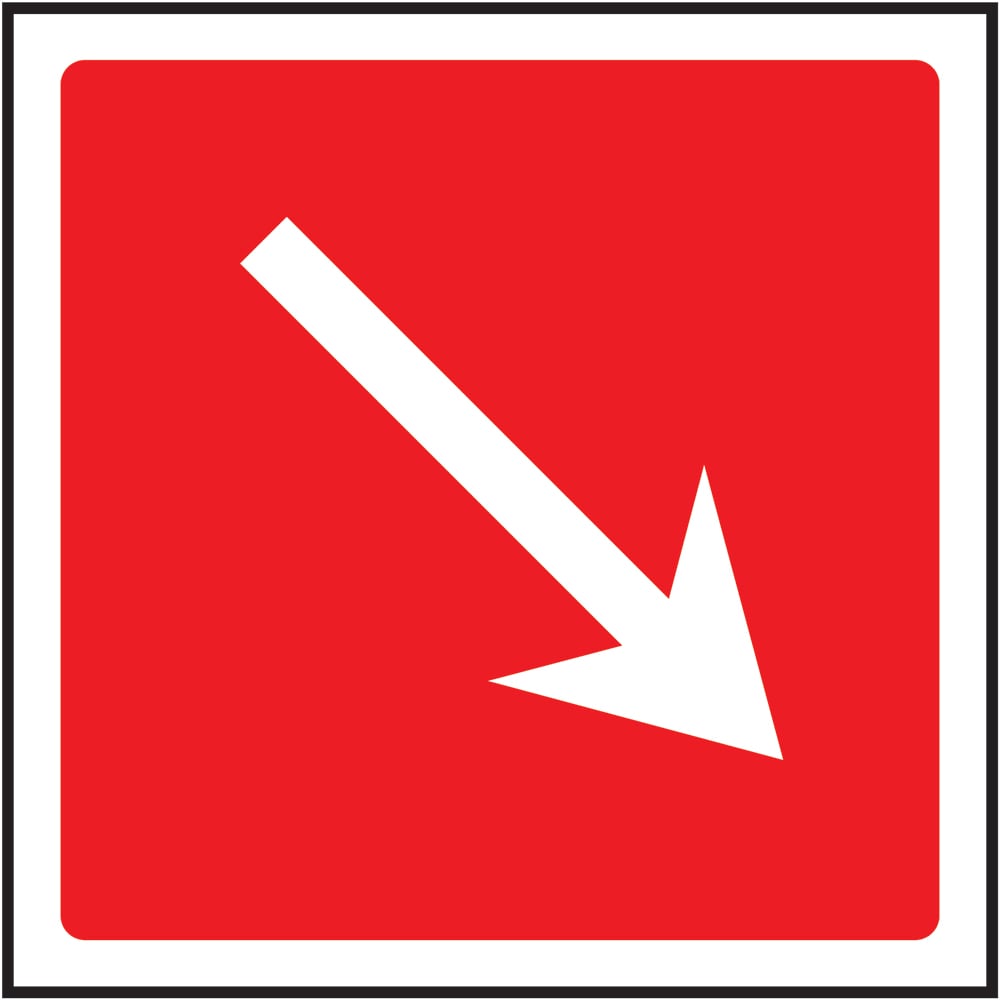 Signage: Fire Exit Down Right (FEQP0059)