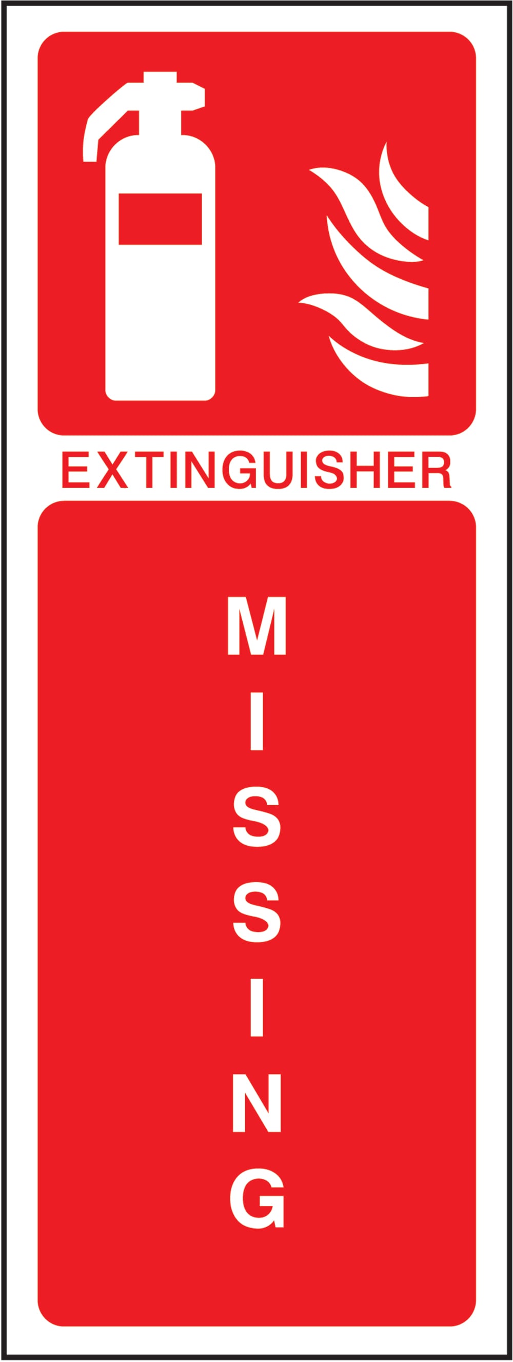 Signage: Extinguisher Missing (FEQP0065)