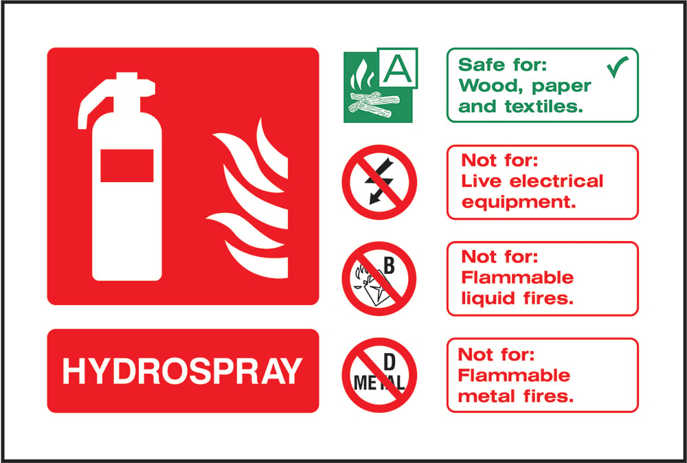 Signage: Hydrospray Fire Extinguisher (FEQP0077)