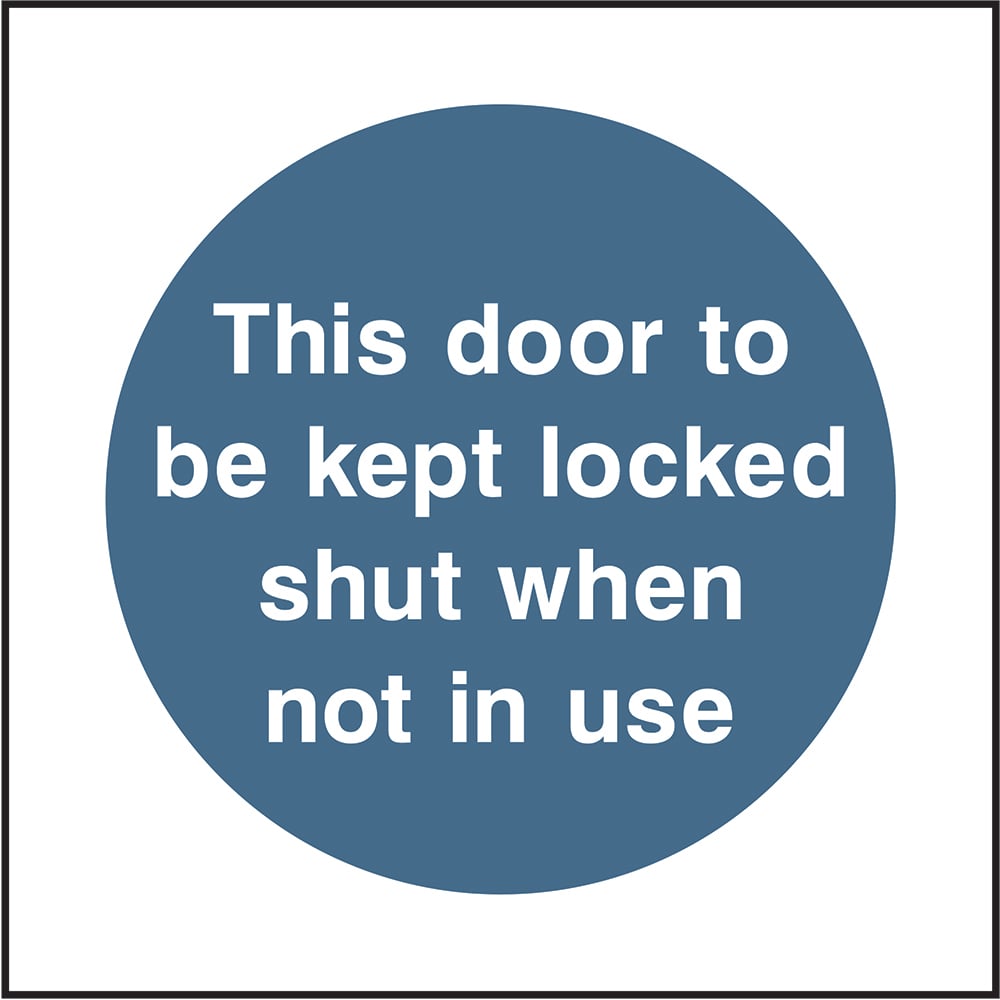 Signage: Keep Door Locked (FPRV0002-2)