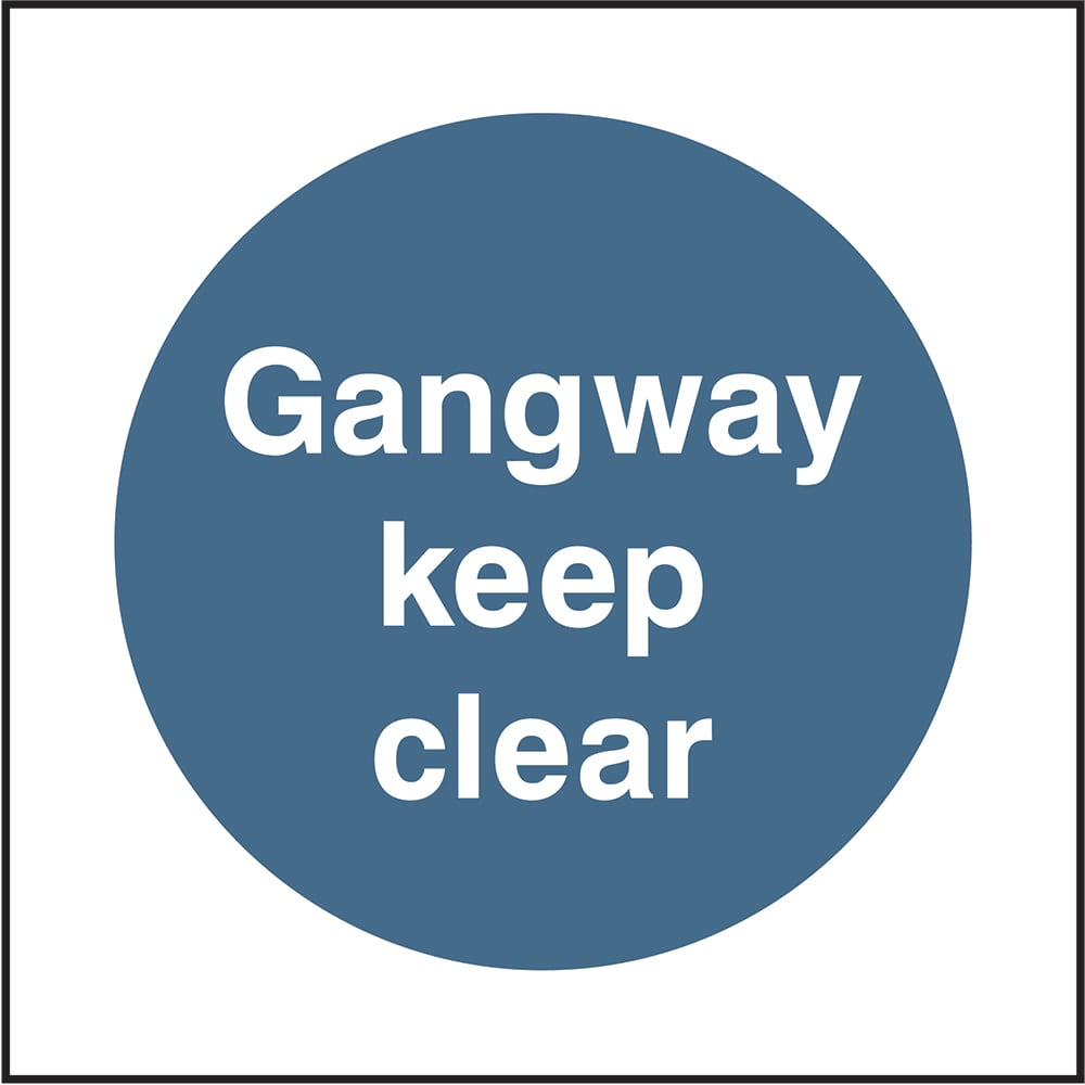 Signage: Gangway Keep Clear (FPRV0003-2)