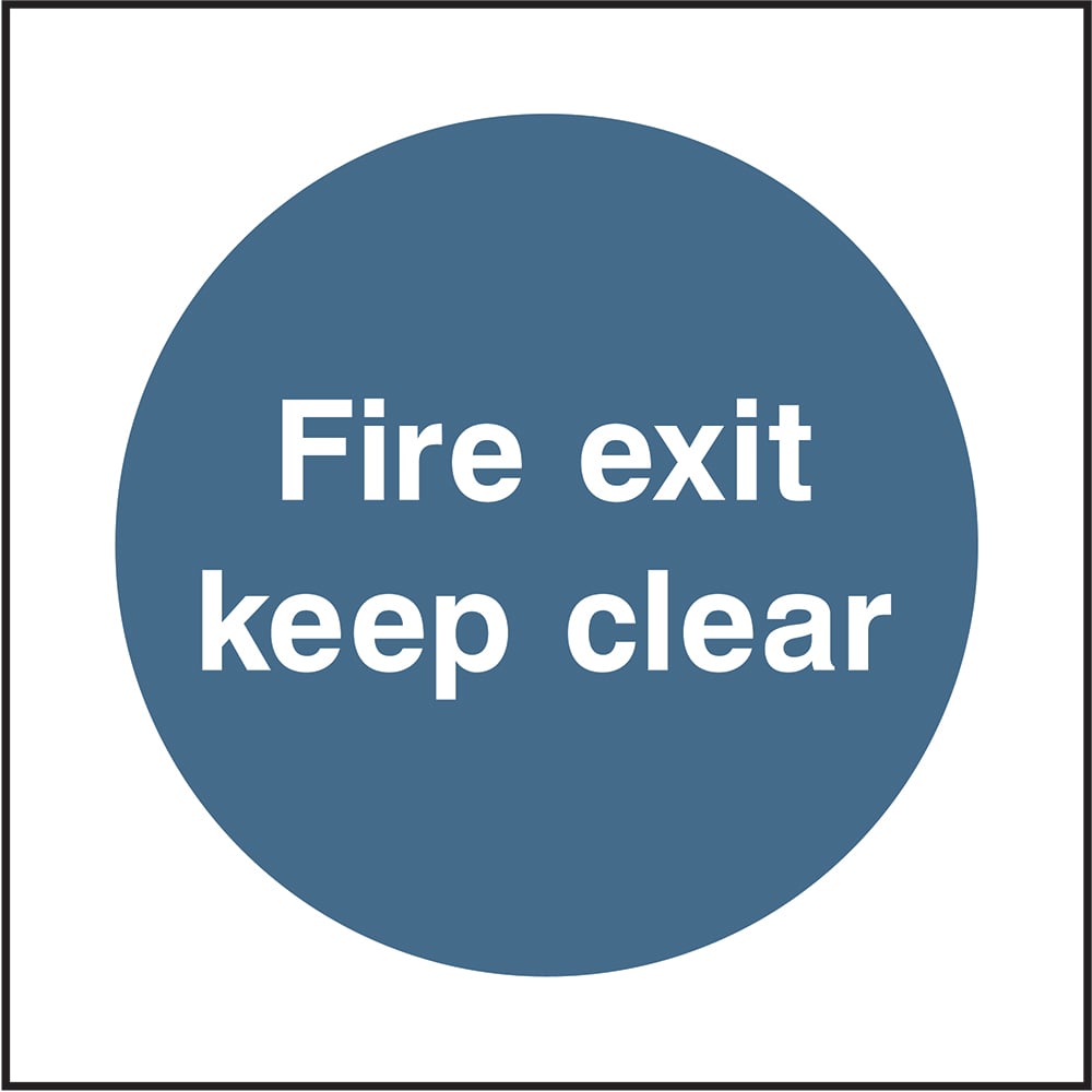Signage: Fire Exit Keep Clear (FPRV0006-2)