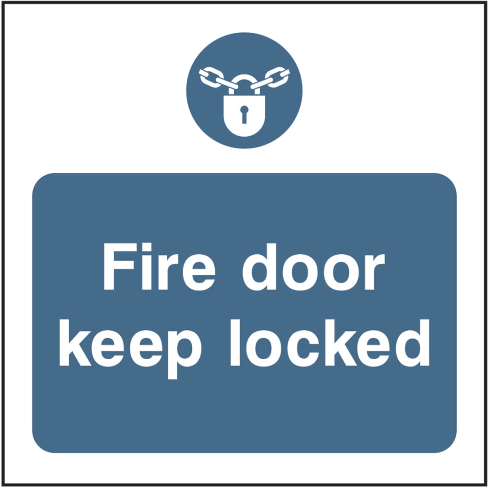 Signage: Fire Door Keep Locked (FPRV0022)