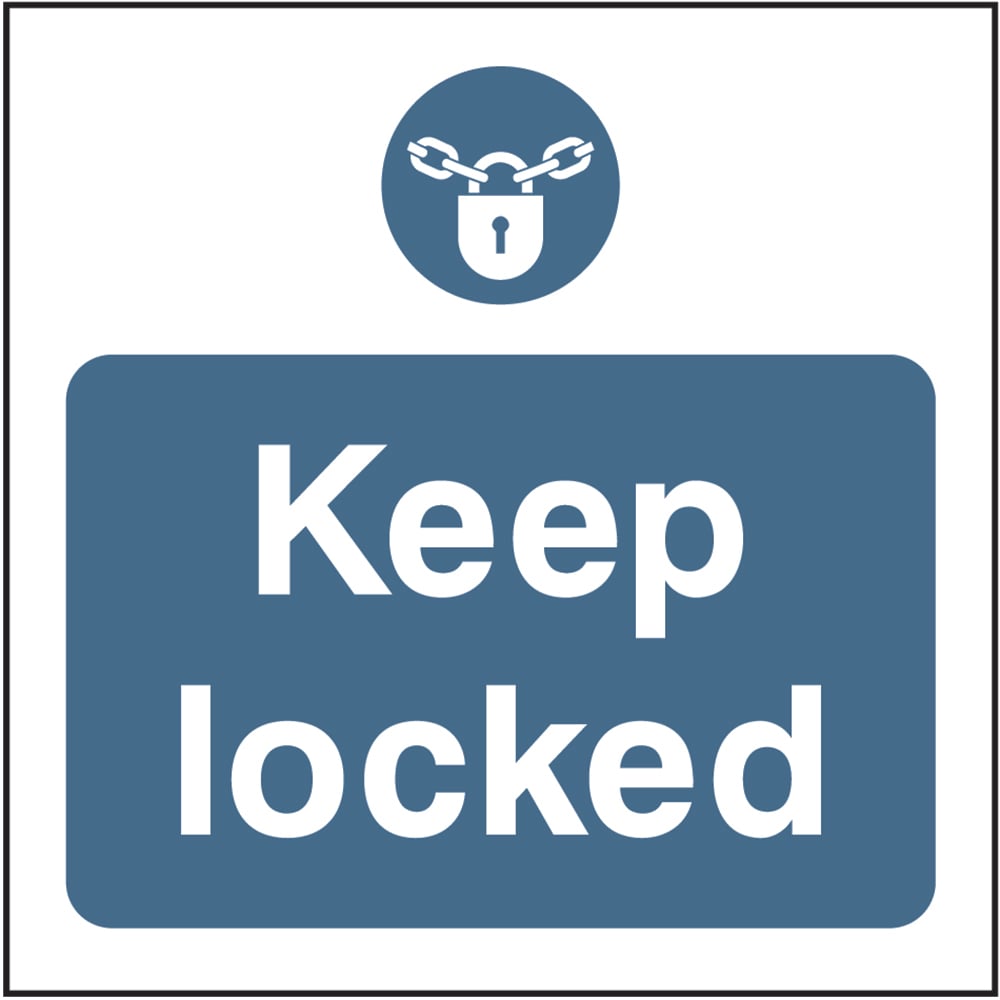 Signage: Keep Locked (FPRV0025)