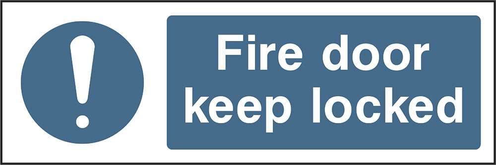 Signage: Fire Door Keep Locked (FPRV0038)