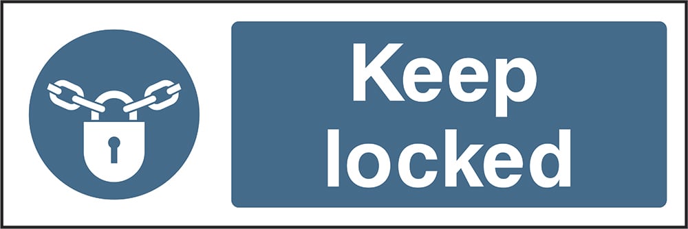 Signage: Keep Locked (FPRV0039)